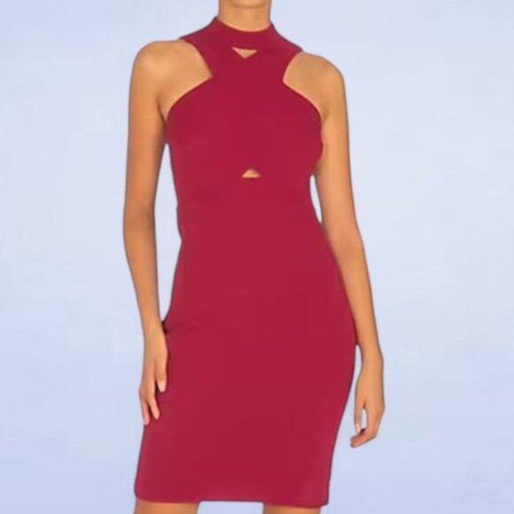 Elegant Red Sleeveless Dress
